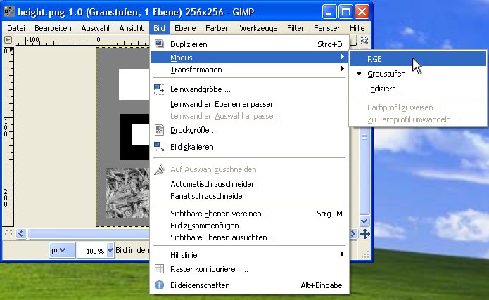 Convert to 3-Channel RGB with Gimp